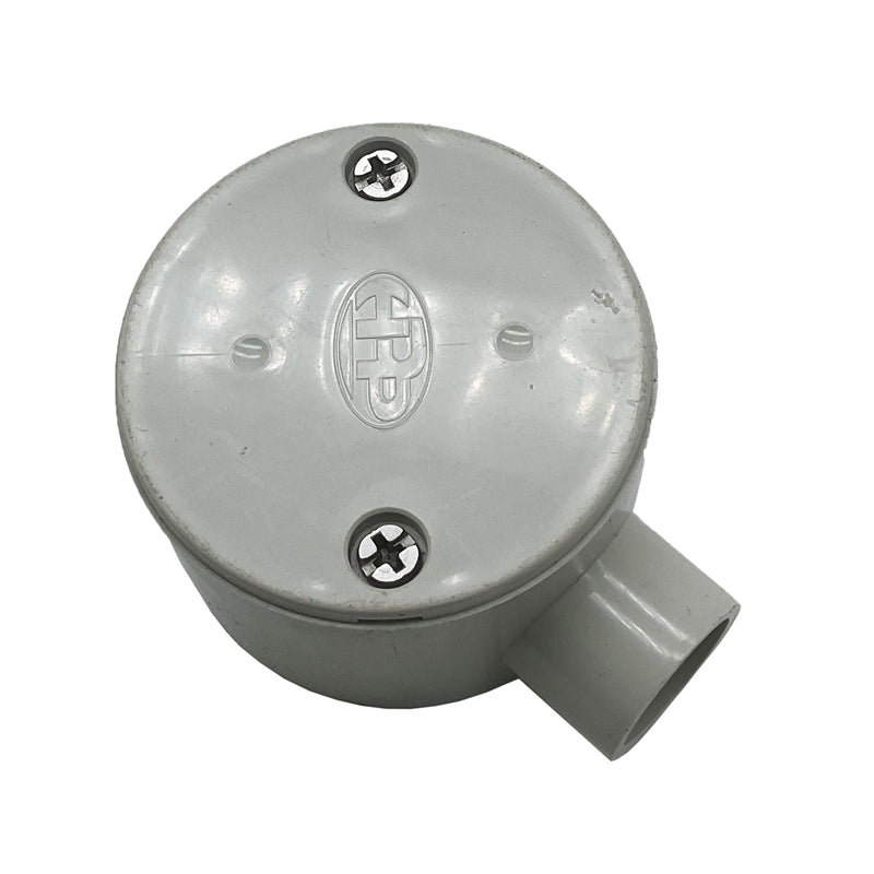 HPP Circular Junction Box 1-Way PVC Grey