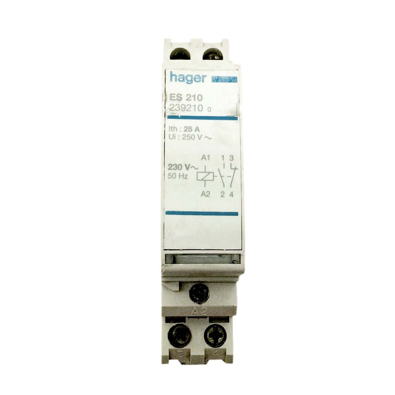 Hager Contactor 25A 2 Pole 250Vac 50/60HZ ES210 / 239210