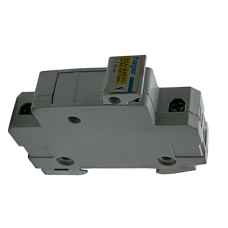 Hager Cartridge Fuse Holder 250V 20A Din Rail L116-00