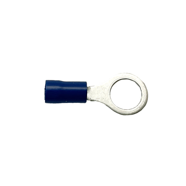 HellermannTyton Ring Terminal 8mm Stud Single Grip Blue 2R8 Pack of 50