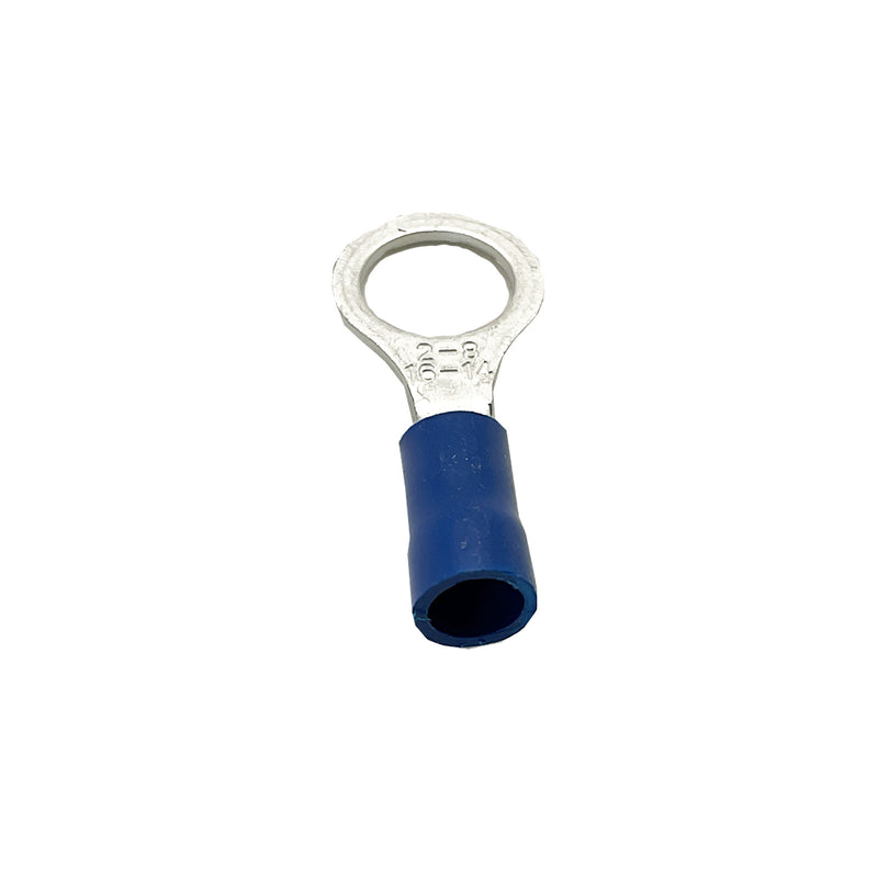 HellermannTyton Ring Terminal 8mm Stud Single Grip Blue 2R8 Pack of 50