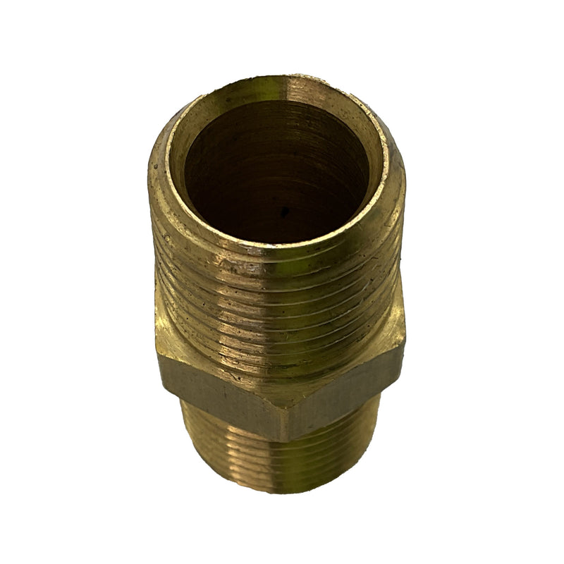 Hex Nipple BSP Brass 1/2"