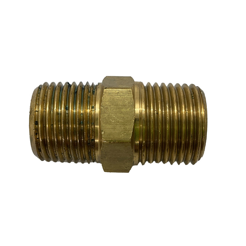 Hex Nipple BSP Brass 1/2"