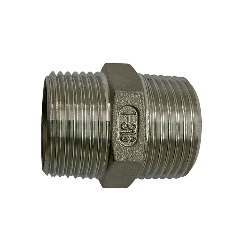 Hex Nipple BSP 316 Stainless Steel 1"