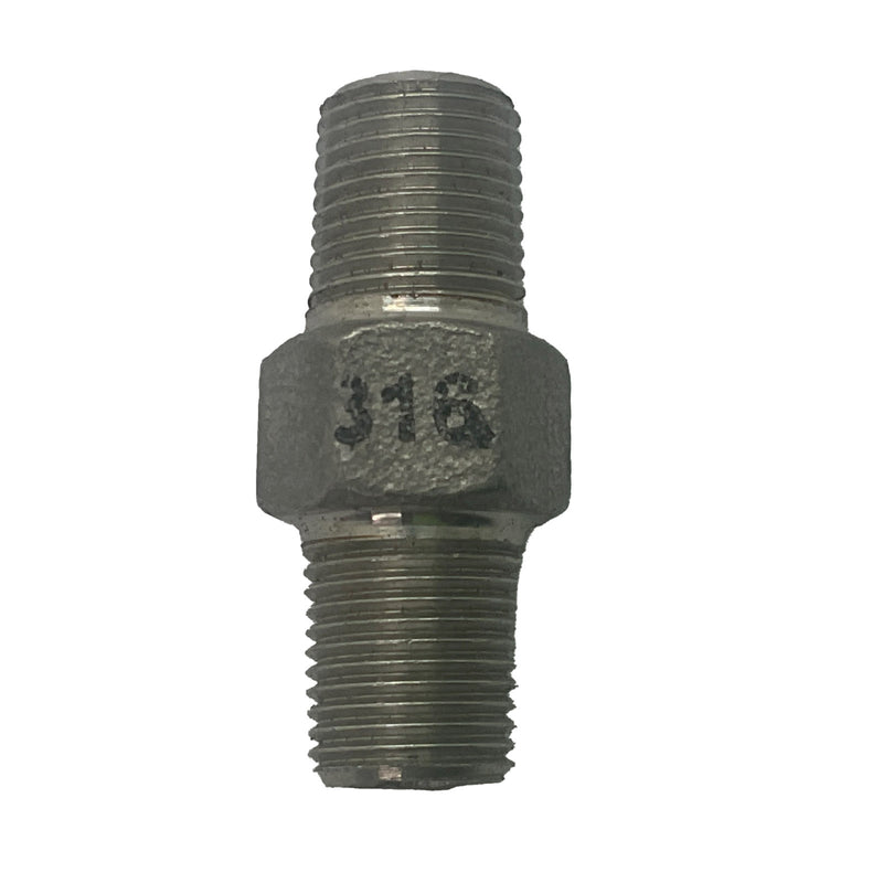 Hex Nipple BSP 316 Stainless Steel 1/8"