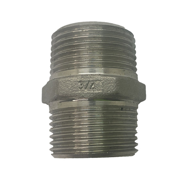 Hex Nipple BSP 316 Stainless Steel 3/4"