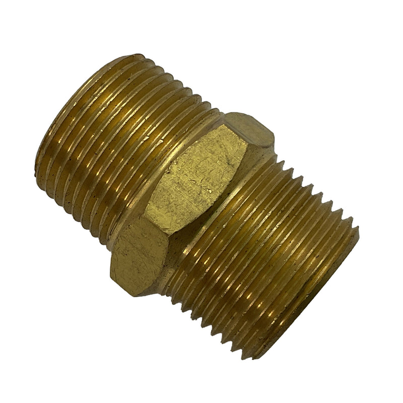 Hex Nipple BSP Brass 3/4"