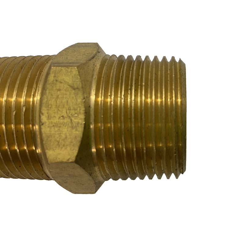 Hex Nipple BSP Brass 3/4"