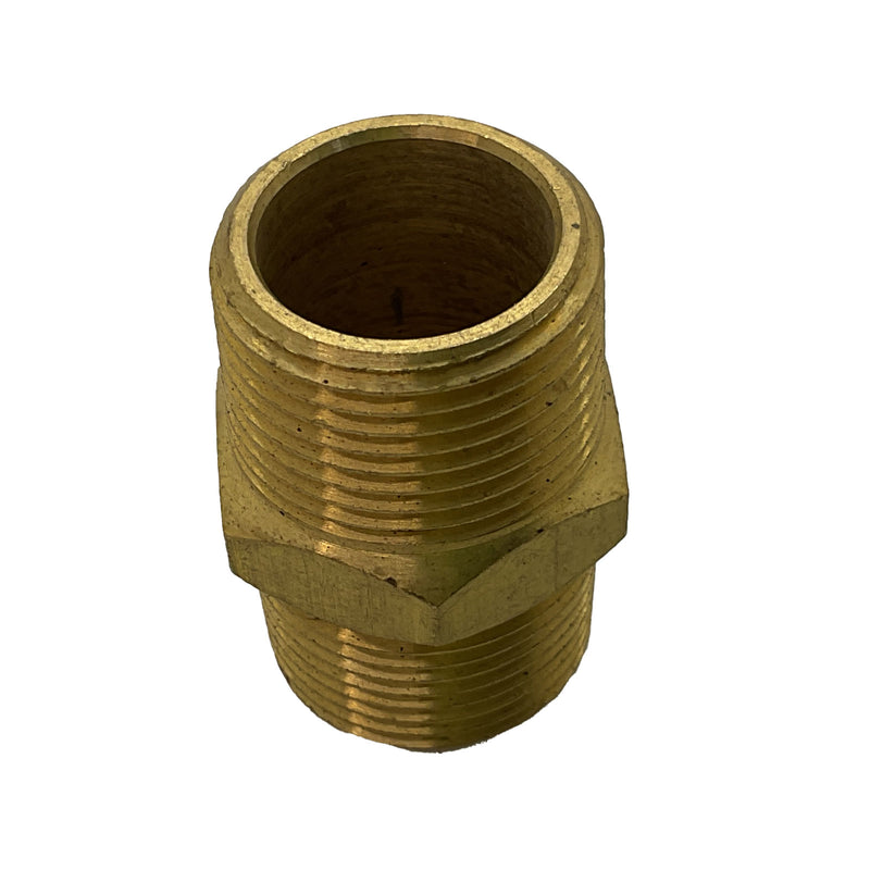 Hex Nipple BSP Brass 3/4"