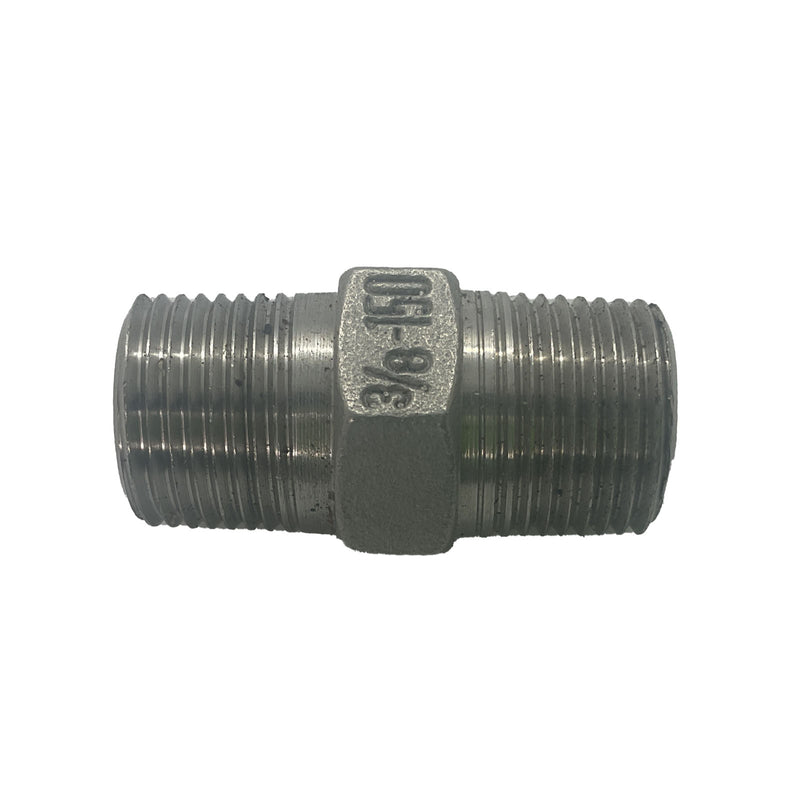 Hex Nipple BSP 316 Stainless Steel 3/8"