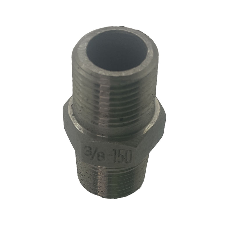 Hex Nipple BSP 316 Stainless Steel 3/8"