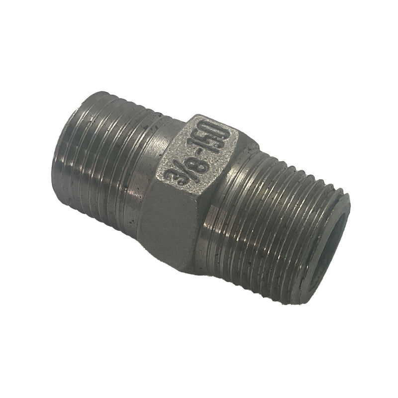 Hex Nipple BSP 316 Stainless Steel 3/8"