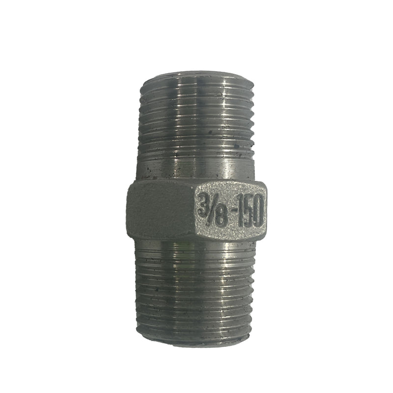 Hex Nipple BSP 316 Stainless Steel 3/8"