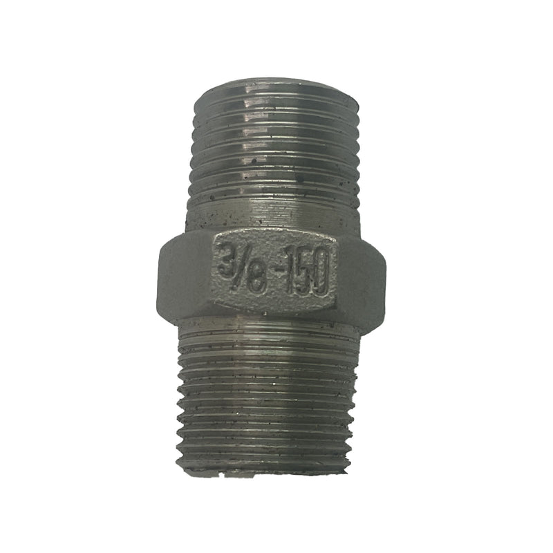 Hex Nipple BSP 316 Stainless Steel 3/8"