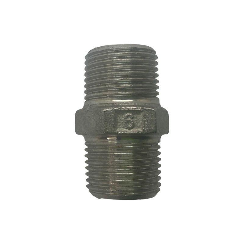 Hex Nipple BSP 316 Stainless Steel 3/8"