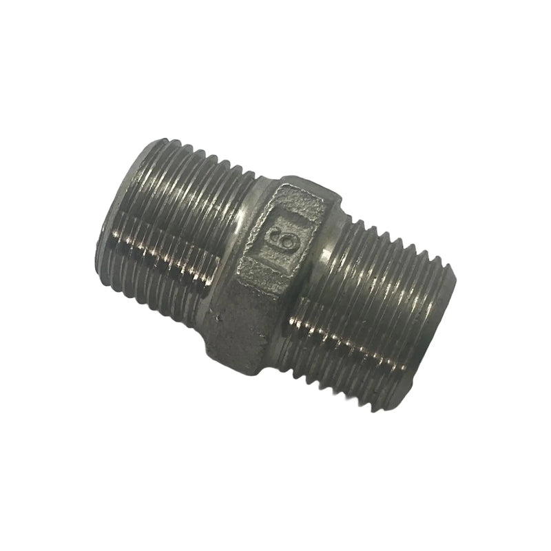 Hex Nipple BSP 316 Stainless Steel 3/8"