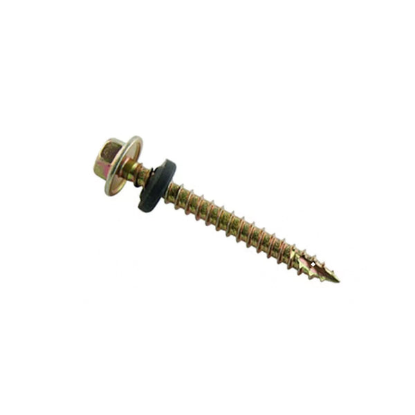 Hexagon Head Self Drilling Screws with Rubber Washer M8x40mm Thread 50pcs