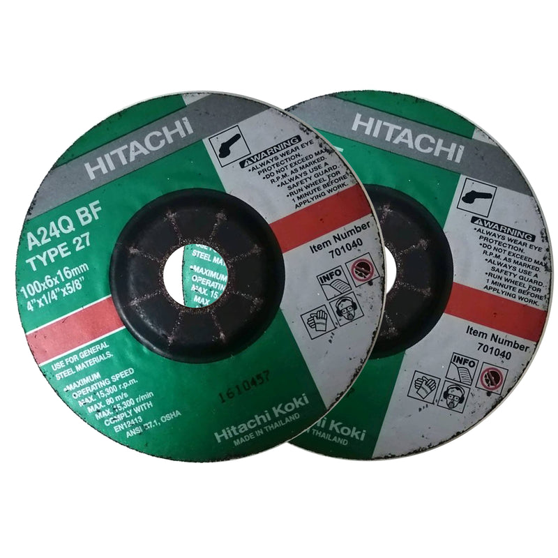 Hitachi Aluminum Oxide Grinding Wheel A24Q BF Type 27 125x2x22mm 20080415024