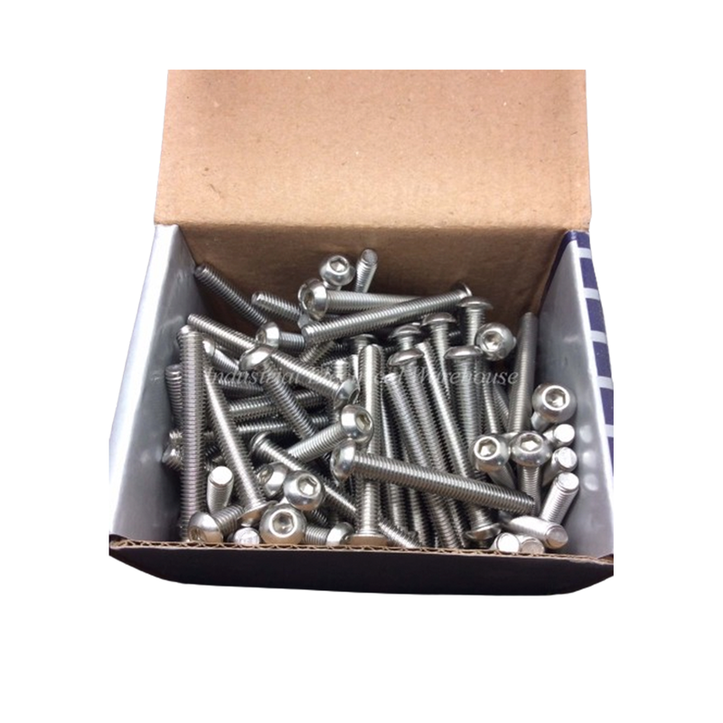 Hobson Button Head Screw M6x50 304 Stainless Steel Socket SB04PCM060050 Qty 100