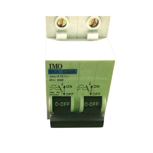 IMO Circuit Breaker 2 Pole 240/415V 32A 6KA C32A N15422 BR6C2032A