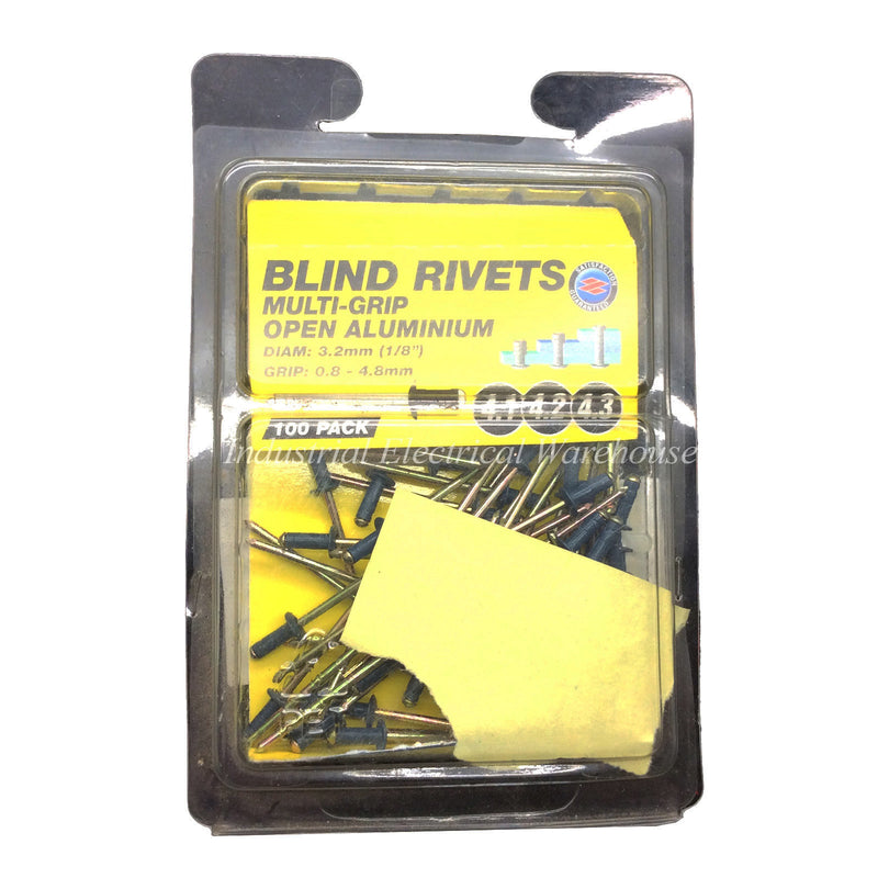 ITW Blind Rivets Multi-Grip Open Aluminium 0.8-4.8mm Grip Deep Ocean