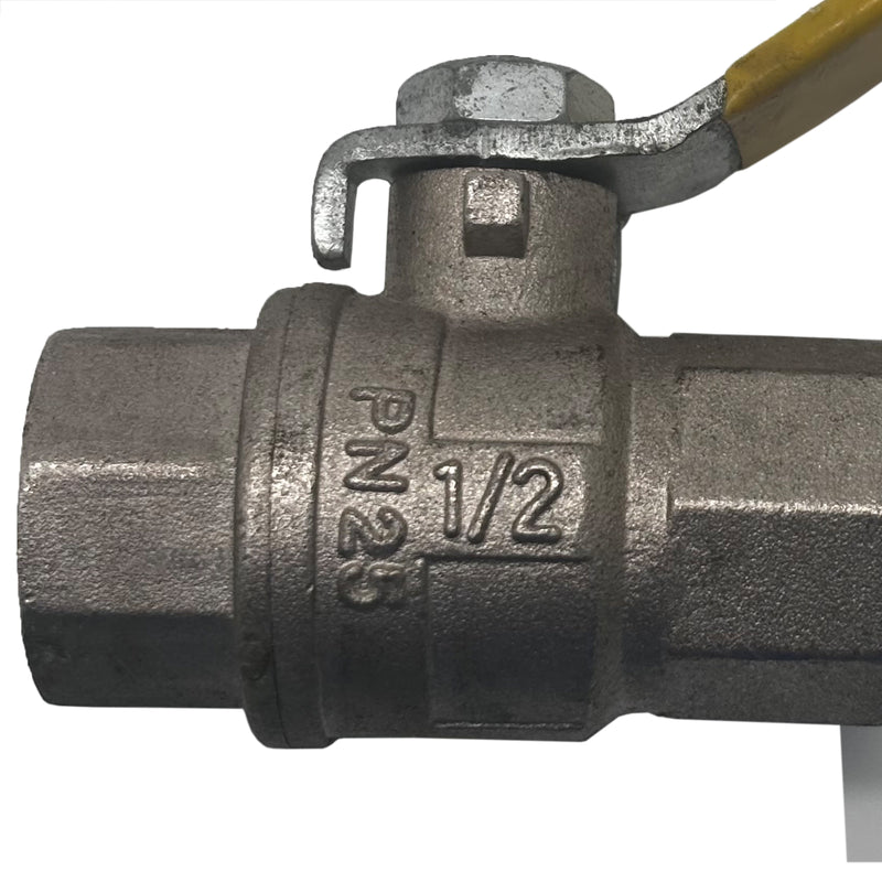 JBS Ball Valve On/Off 316 Stainless Steel 1/2" Yellow PN25