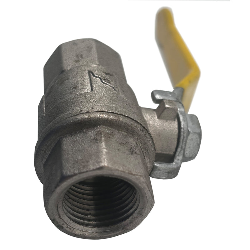 JBS Ball Valve On/Off 316 Stainless Steel 1/2" Yellow PN25