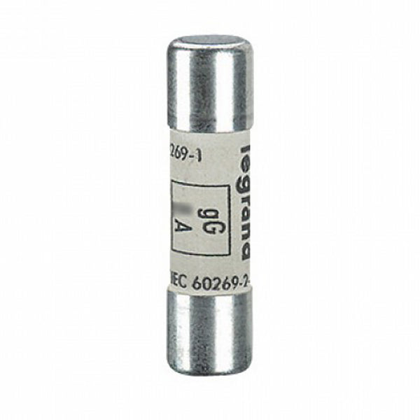 Legrand Cartridge Fuse HRC Cylindrical Type gG 10x38 4A w/o Indicator 13304