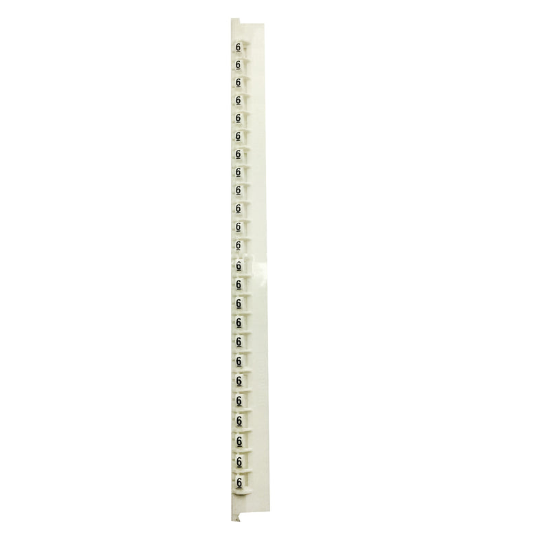 Legrand Clip On Cable Marker Pre-printed “6“ 24. Labels Per Strip White 37786