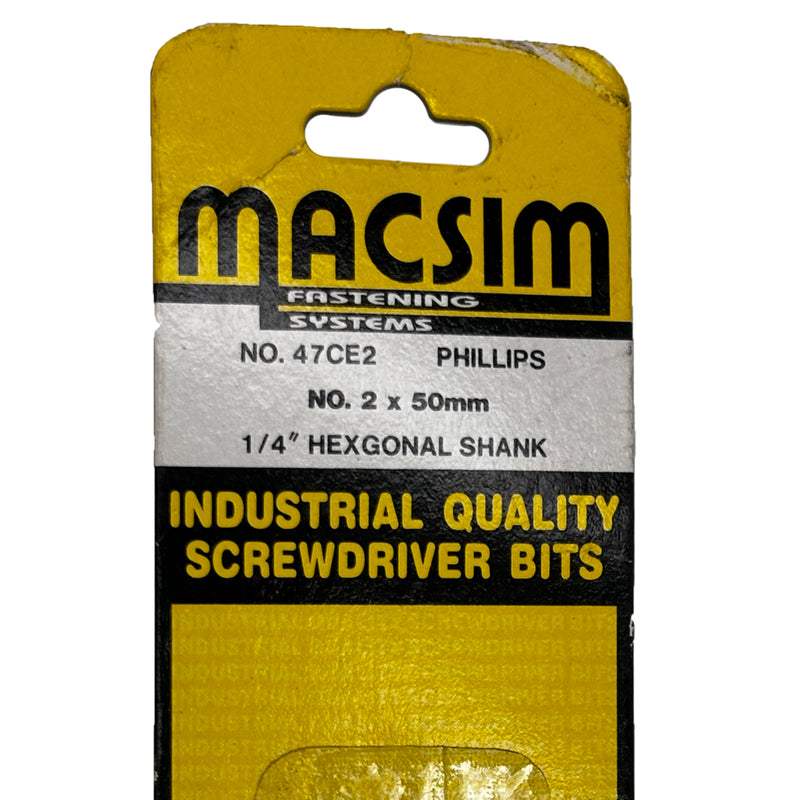 Macsim Screwdriver Bit No. 2 x 50mm 47CE2