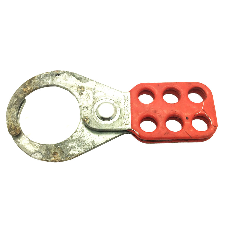 Master Lock Lockout Hasp Vinyl Coated Handle 38mm Red 04461