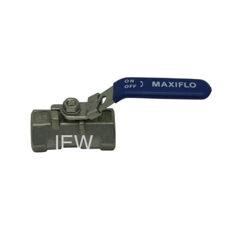 Maxiflo ON/OFF 316 Stainless Ball Valve 3/8” Blue WOG 1000