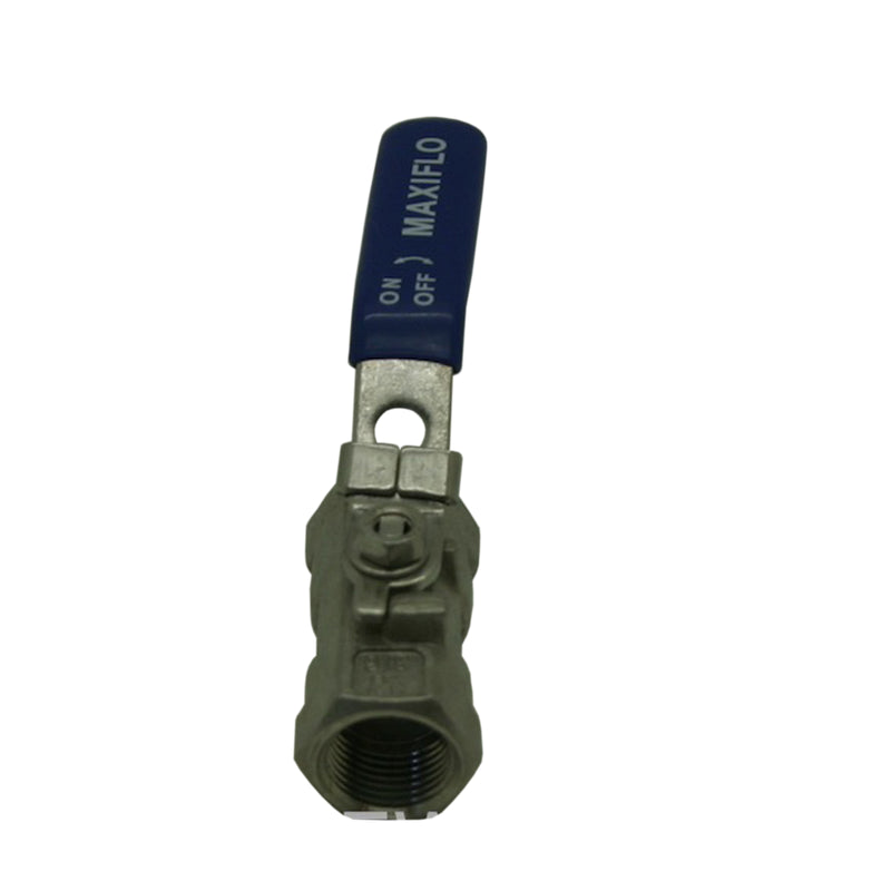 Maxiflo ON/OFF 316 Stainless Ball Valve 3/8” Blue WOG 1000