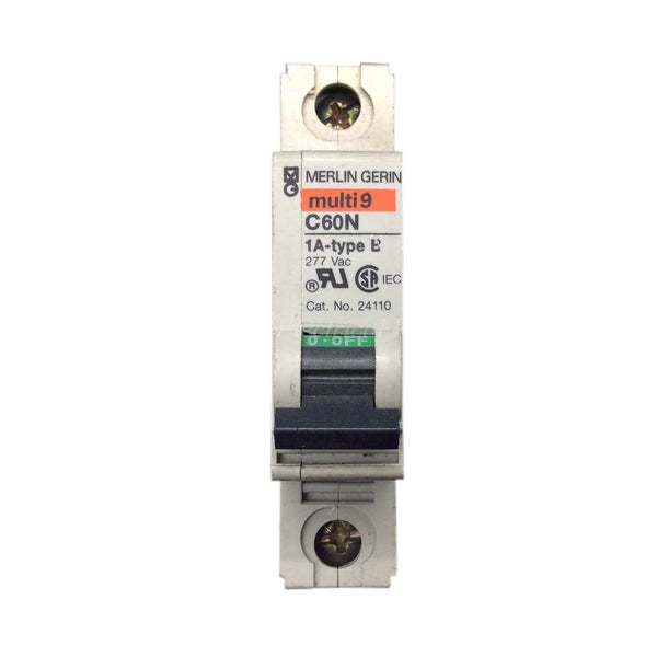 Merlin Gerin Multi9 Miniature Circuit Breaker 1P 277VAC 1A-Type B C60N 24110