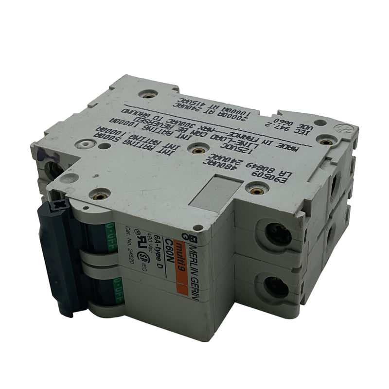 Merlin Gerin Circuit Breaker 2P 480VAC AC 6A 24520