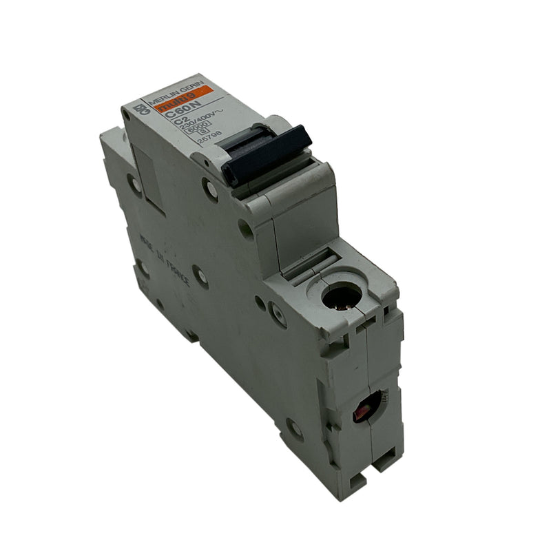 Schneider Electric / Telemecanique / Merlin Gerin Miniature Circuit Breaker 1P 2A C60N C2 25798