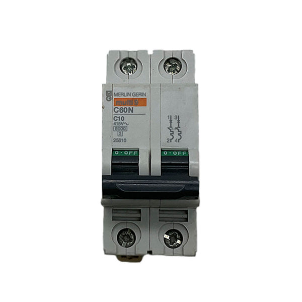 Merlin Gerin Multi9 Miniature Circuit Breaker 2P 415V C60N C10 25816