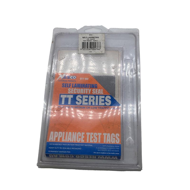 Nesco Appliance Test Tags Black TT7