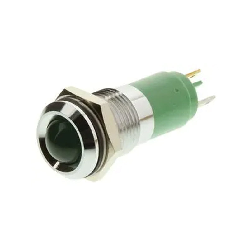 Neutral LED Panel Indicator 20mA 14mm Mounting Hole Green 205-870