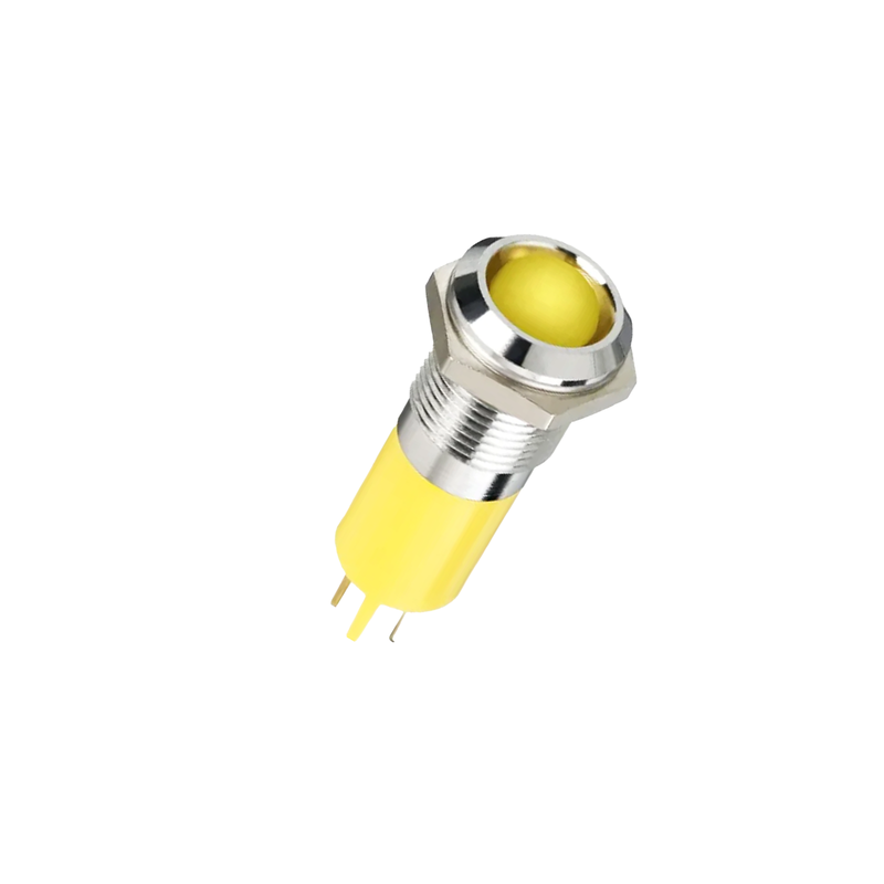 Neutral LED Panel Indicator 24VDC 8mm Mounting Hole Yellow 577-229