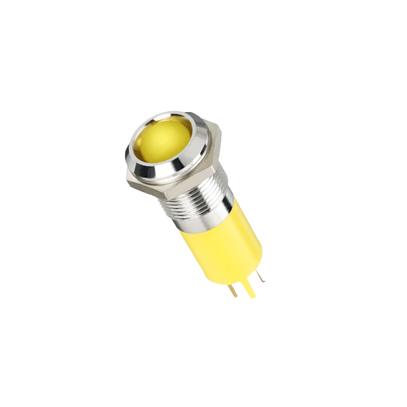 Neutral LED Panel Indicator 24VDC 8mm Mounting Hole Yellow 577-229