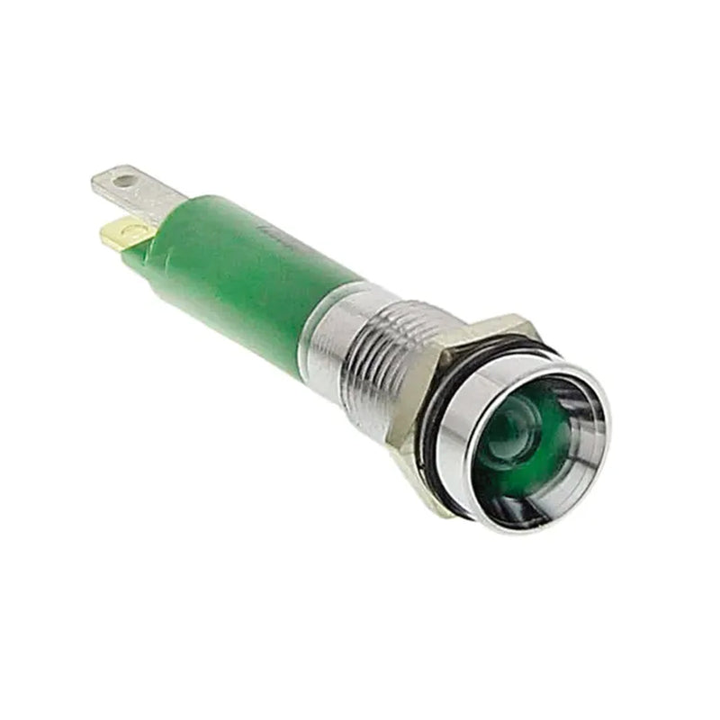 Neutral LED Panel Indicator 110VAC 10mm Mounting Hole Green 577-910