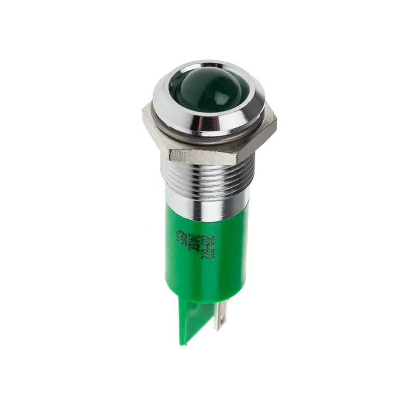 Neutral LED Panel Indicator 230VAC 14mm Mounting Hole Green 577-948