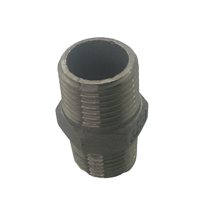 Hex Nipple BSP 316 Stainless Steel 1/2"