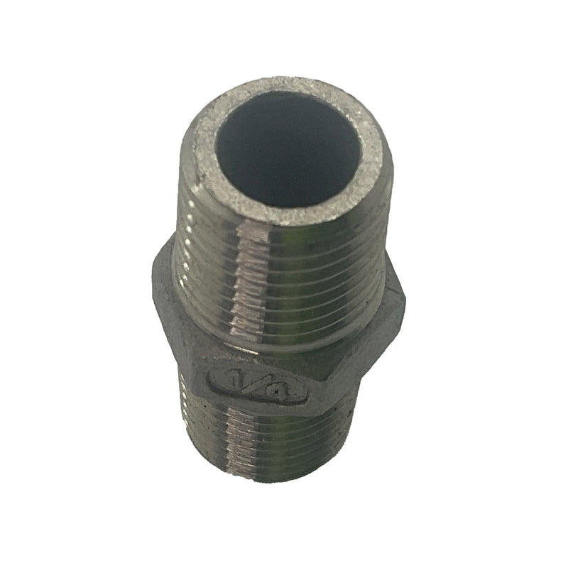 Hex Nipple BSP 316 Stainless Steel 1/4"