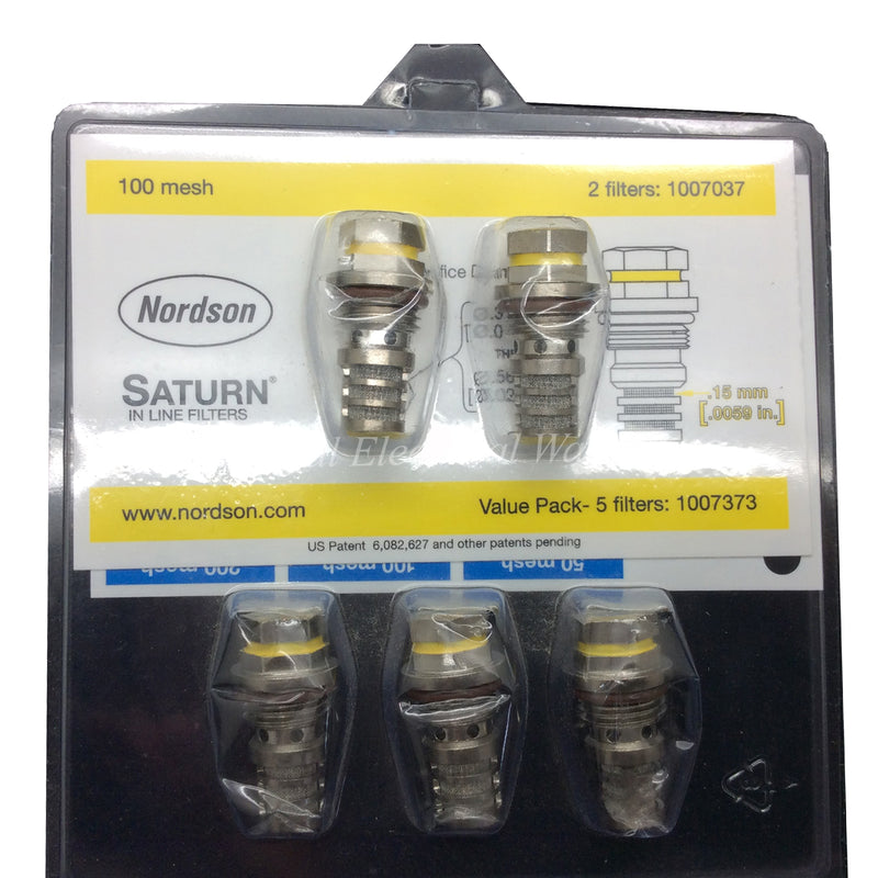 Nordson Replacement Saturn In-Line Filters Filters 100 Mesh Yellow 1007037