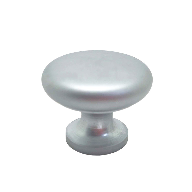 Nover Satin Chrome Solid Brass 25mm Button Knobs For Draws, Cupboards & Cabinets 5003715