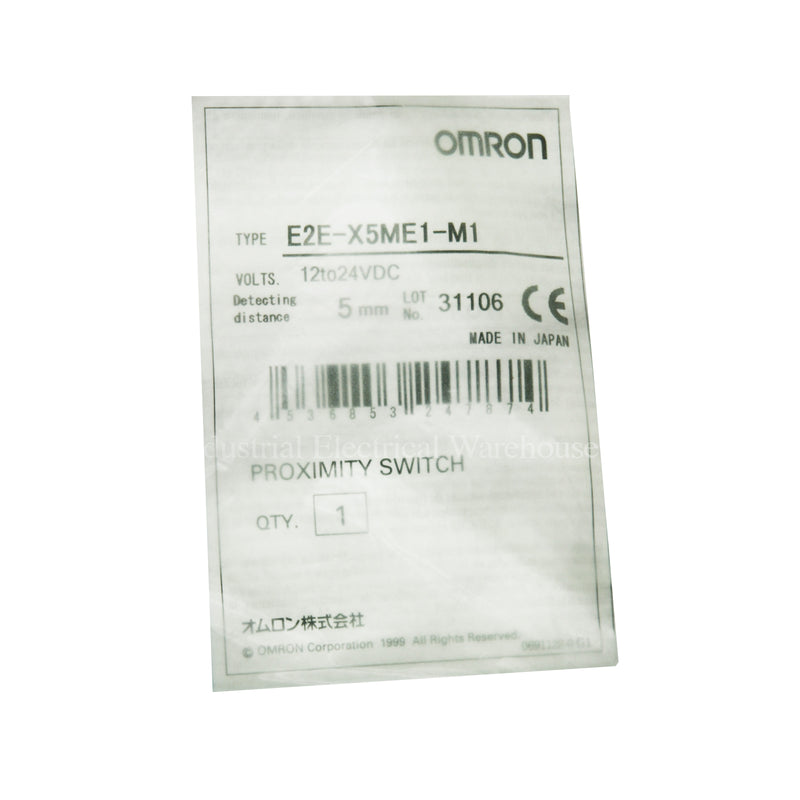 Omron Inductive Proximity Sensors 5mm 12 to 24VDC NPN E2E-X5ME1-M1
