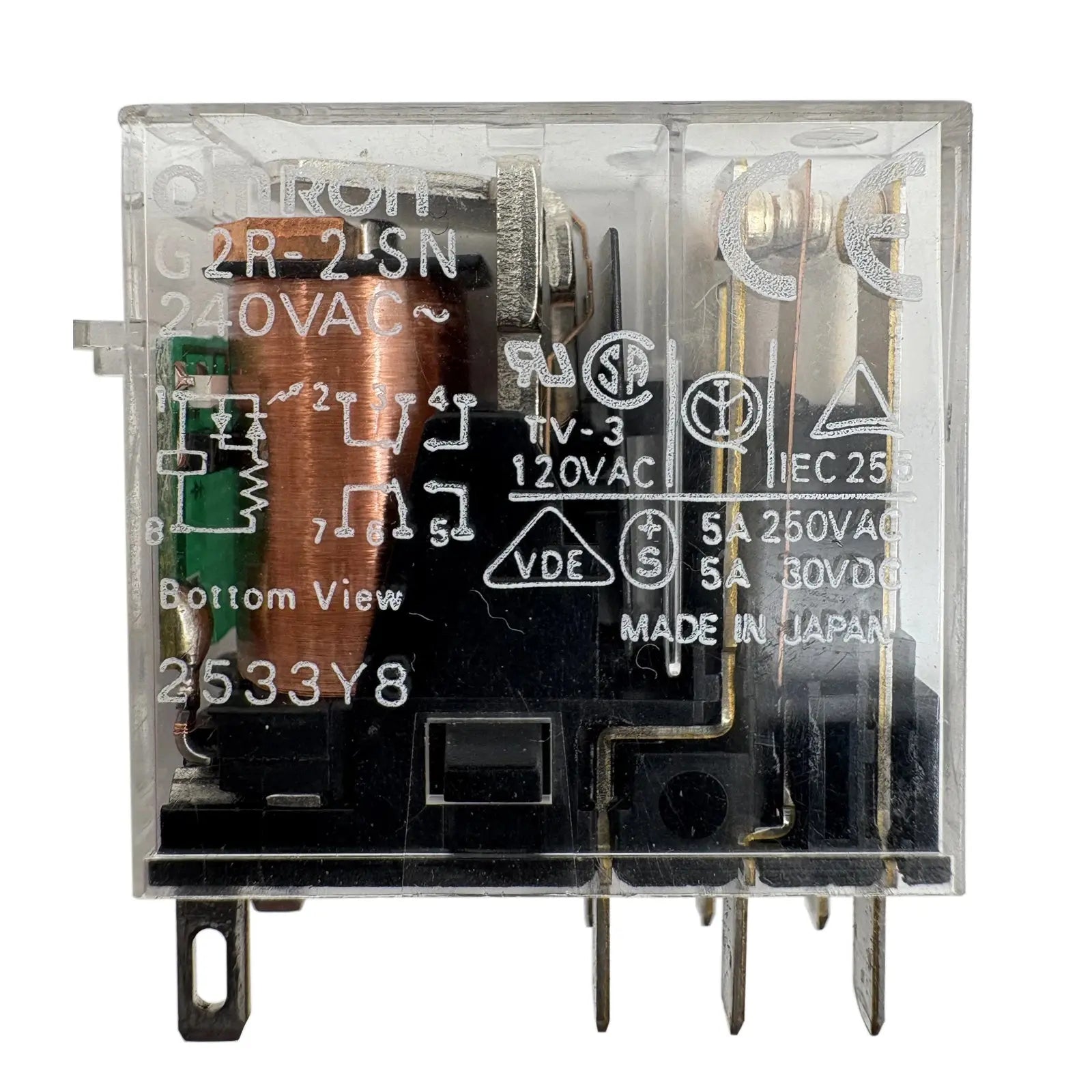 thumbnail image 2 of OMRON G2R-2-SN 24VDC Power Relay – 8 Pins, Professionally Refurbished 2 of 4