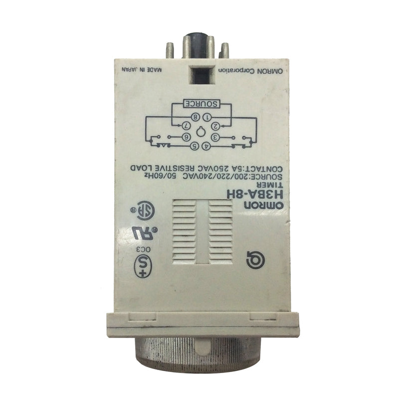 Omron Solid State Timer 5A 250VAC 50/60Hz H3BA-8H